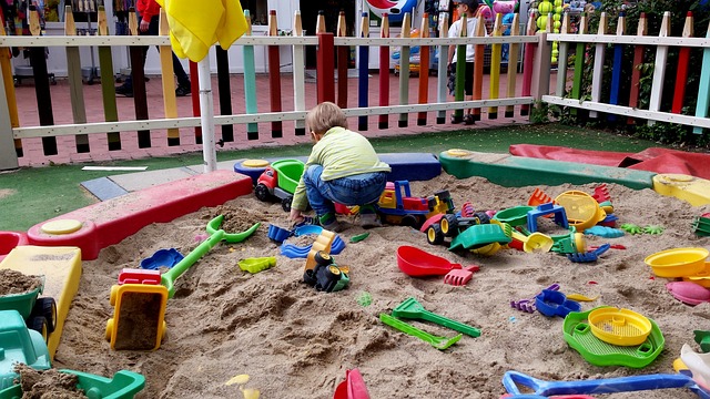 Child in a sandbox